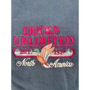 Vintage Ducks Unlimited Embroidered Crewneck Sweatshirt Large USA Mallard Spot